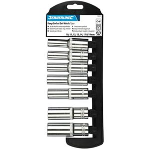 SOCKET SET DEEP 1/2" 7 PCS METRIC
