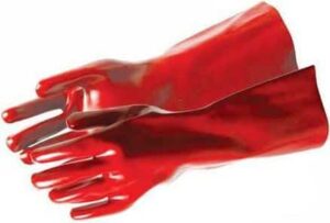 GAUNTLETS RED PVC