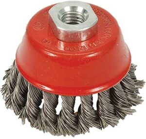 BRUSH TWIST KNOT BOWL CUP STEEL 75MM M14